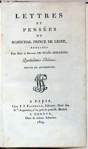 lettres et pensées du Prince de Ligne